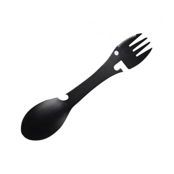 Туристичний набір столових приладів 5 в 1 похідна дорожня Ложка Вилка Ніж кишенькова відкривачка для консервів