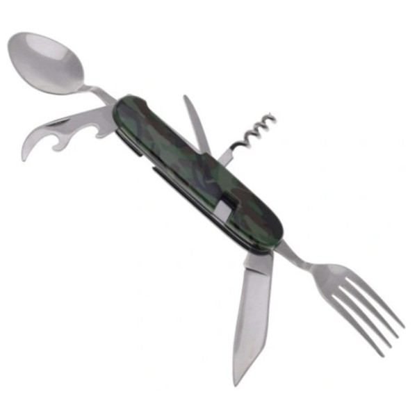 Ніж складаний з вилкою та ложкою Khaki