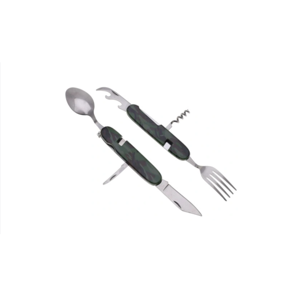 Ніж складаний з вилкою та ложкою Khaki